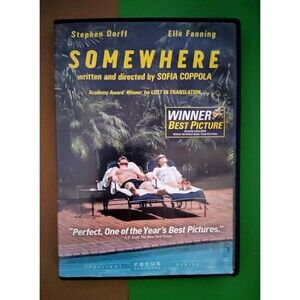Somewhere DVD 2010 Focus Feature Movie Sofia Coppola Stephen Dorff, Elle Fanning